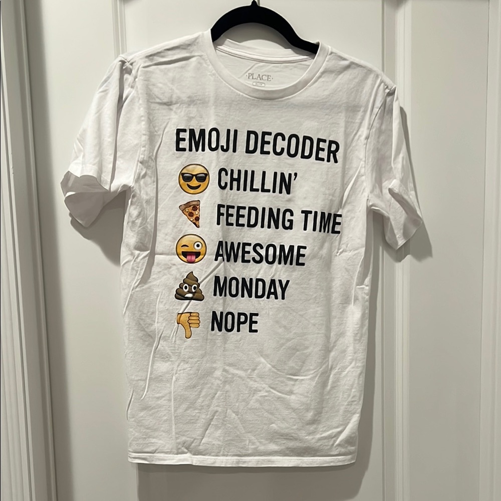 Place White Short Sleeve Emoji Tee